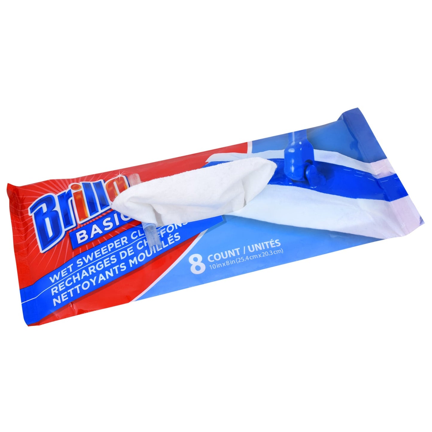 Brillo Basics Wet Sweeper Cloths Refills, 8-ct. Packs (Pack of 24)