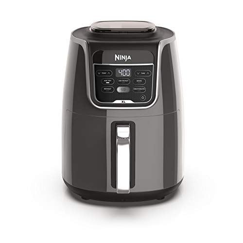 Ni AF150AMZ Air Fryer XL, 5.5 Qt. Capacity that ca ir Fry, Air Roast, Bake, Reheat & Dehydrate, with Dishwasher Safe, Nonstick Basket & Crisper Plate and a Chef-Inspired Recipe Guide, Grey