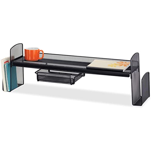 Black Steel Mesh Desk Organizer