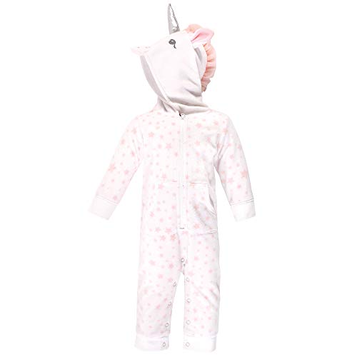 Uni   and Toddler Fleece Jumpsuits, Coveralls, and Playsuits White Unicorn, 0-3 Months