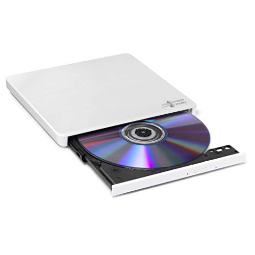 '-LG GP60 External DVD Drive, Slim Portable DVD Burner/Writer/Player for Laptop, Windows and Mac OS Compatible, USB 2.0, 8X Read/Write Speed - White