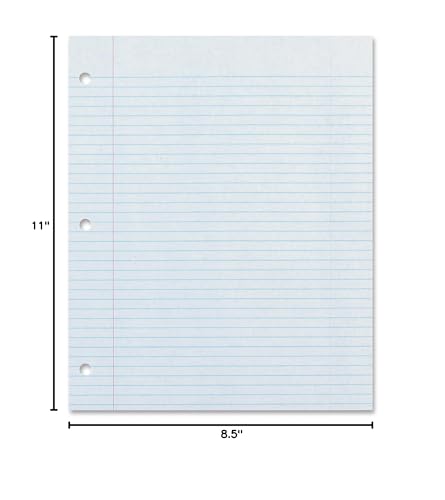 Recycled College Ruling Filler Paper, 500 Sheets