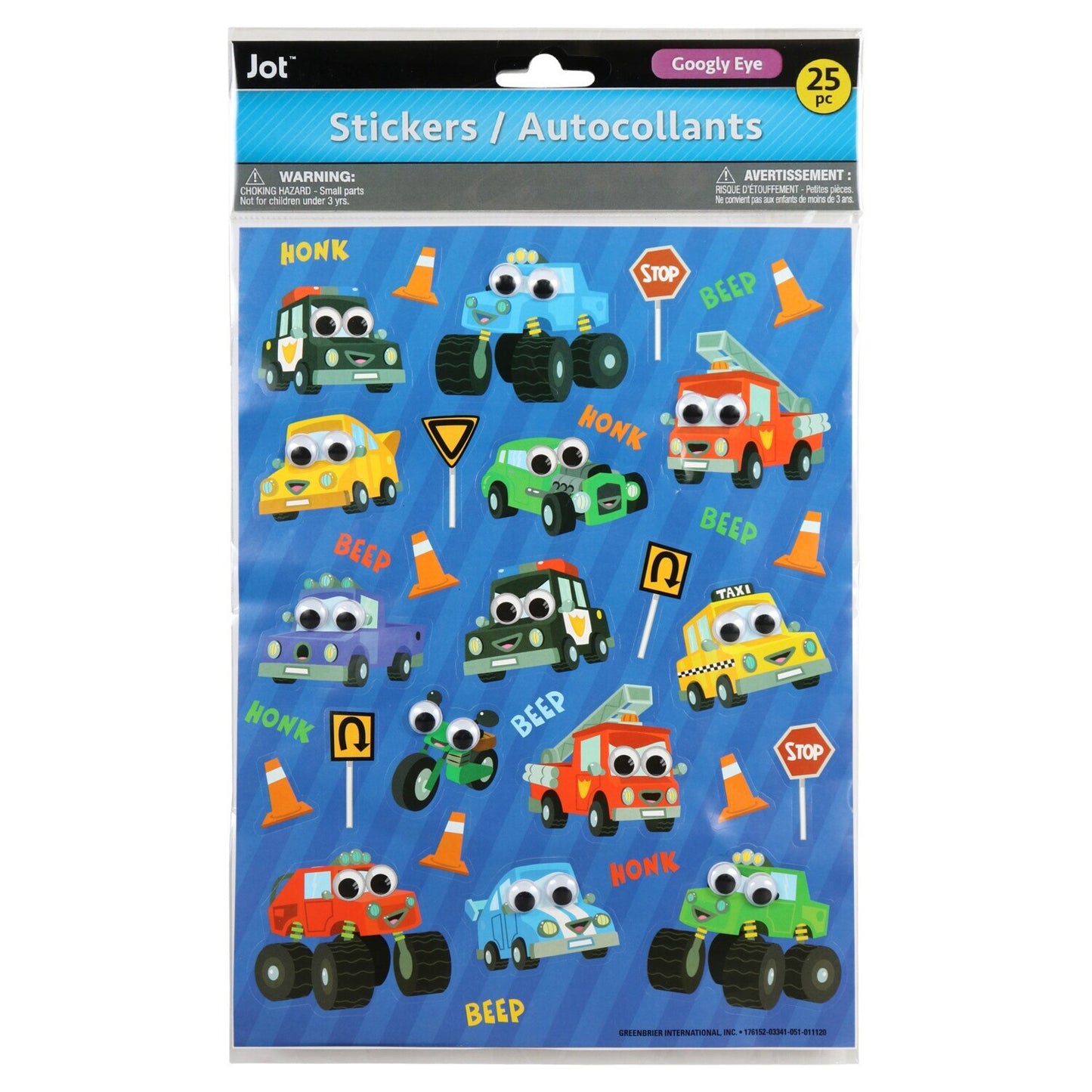 Jot Assorted Googly-Eye Stickers, 25-ct. Packs (Pack of 36)