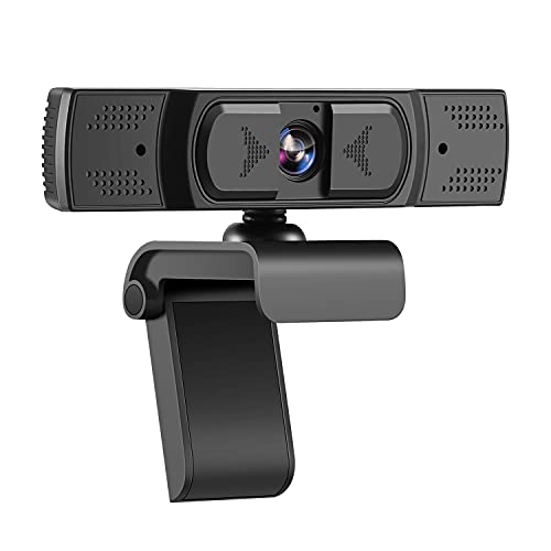 1080P Webcam with Microphone, 2021 [Upgraded] HD Streaming Webcam, AutoFocus, Privacy Cover, Laptop/Desktop USB Computer Web Camera, Plug and Play, for PC Video Conferencing/Calling/Gaming