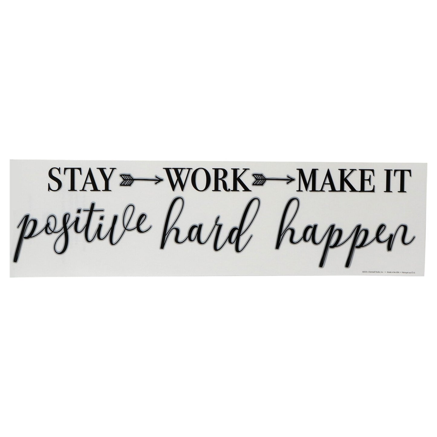 Main Street Stay Positive Decals, 18x4.5 in. (Pack of 12)
