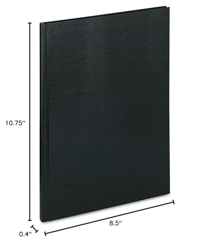 Medium Black Notebook with Ribbon Bookmark