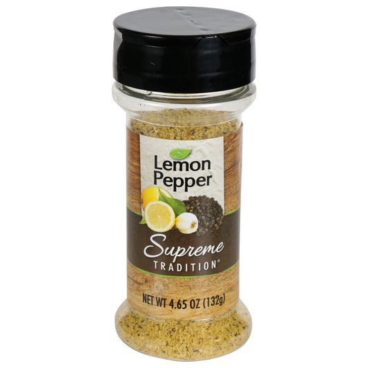 Supreme Tradition Lemon Pepper Seasoning, 4.65-oz. Bottles (Pack of 12)