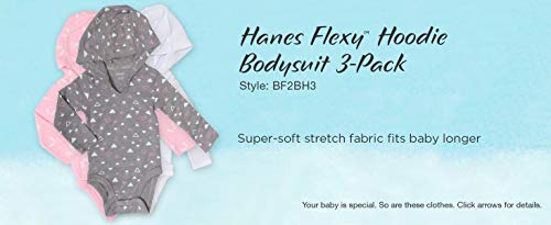 uni  baby Ultimate Flexy 3 Pack Hoodie Bodysuits Bodystocking, Purple Fun, 0-6 Months US