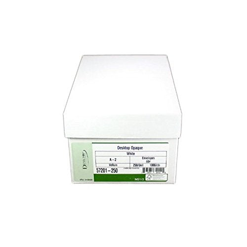White square flap envelopes, 250 pack