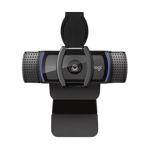 C920S Pro HD Webcam Bundle with Knox Gear Webcam Stand with Selfie Ring Light and 4-Port USB Hub (3 Items)