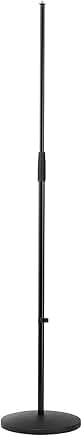 Adjustable Microphone Stand with Round Base