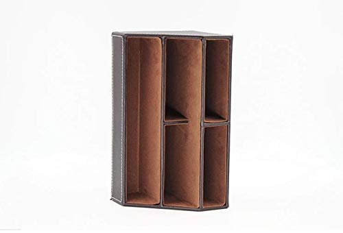Brown PU Leather Remote and Controller Organizer