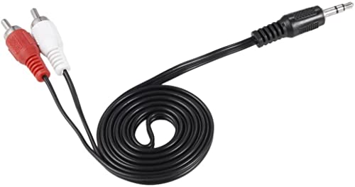 1/8" 3. 5mm Plug Jack to 2 RCA Male Stereo Audio Y Adapter Adaptor Cable Durable and Professional