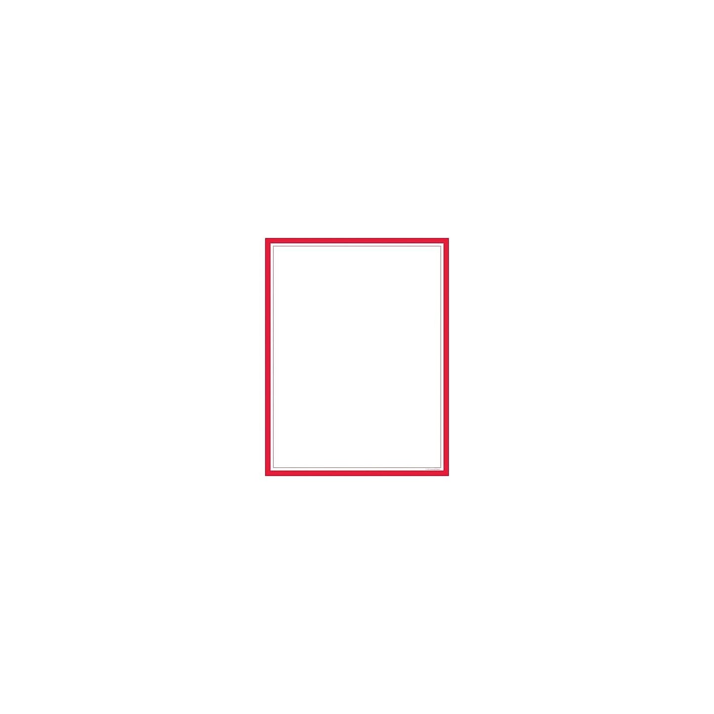 Red Border Letterhead, 8.5"x11", 80 Sheets