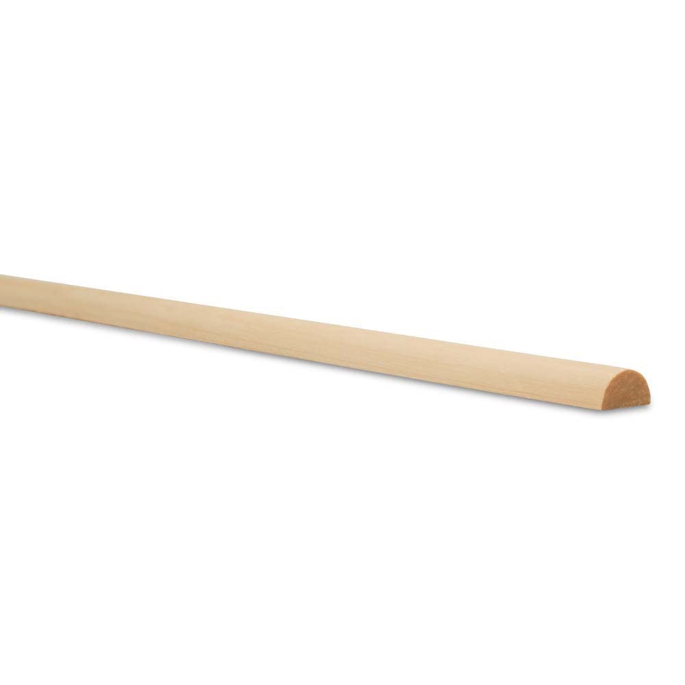 50 Unfinished 12-inch x 1/2-inch Split Wood Dowel Rods