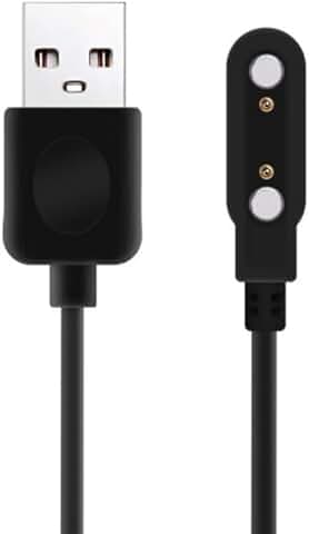 Black 2-pin Magnetic USB Cable, 1 Pack