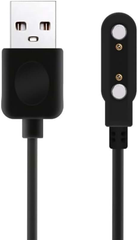 Black 2-pin Magnetic USB Cable, 1 Pack