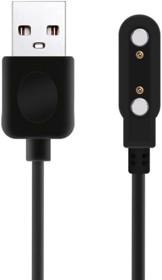 Black 2-pin Magnetic USB Cable, 1 Pack