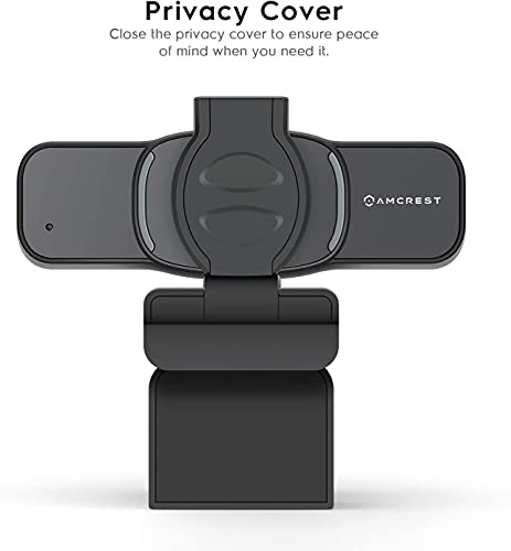 1080P Webcam with Microphone & Privacy Cover, Web Cam USB Camera, Computer HD Streaming Webcam for PC Desktop & Laptop w/ Mic, Wide Angle Lens & Large Sensor for Superior Low Light (AWC201-B)