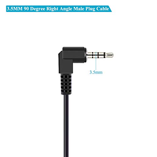 (2 Pack 6 ft) Replacement 3.5mm 90 Degree Male Plug to Bare Wire Open End TRRS 4 Pole Stereo 1/8" 3.5mm Plug Jack Connector Audio Cable for Headphone Headset Earphone Microphone Cable Repair