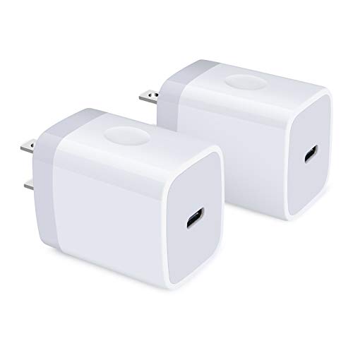 USB C Charger 2-Pack 20W Power Delivery Wall Chargers
