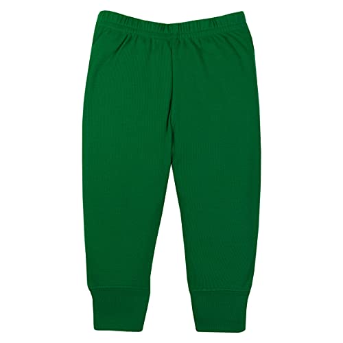 Baby Super Combed Natural Cotton Pull on Jogger Pants, 1 Pack, Green, 3 Months