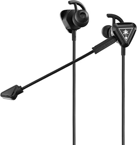 Battle Buds In-Ear Gaming Headset for Mobile & PC with 3.5mm, Xbox Series X, Xbox Series S, Xbox One, PS5, PS4, PlayStation, Switch - Lightweight, In-Line Controls - Black/Silver