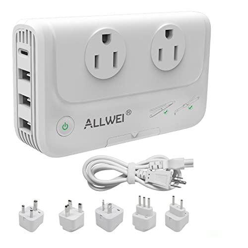 International Travel Adapter for Hair Straightener and Curling Iron