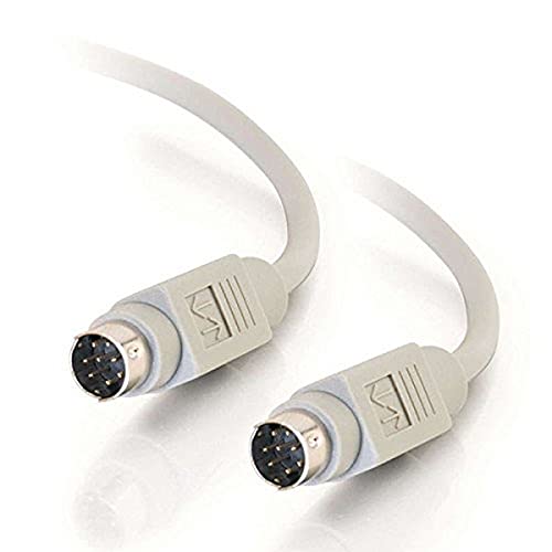 C2G 02318 8-Pin Mini-DIN M/M Serial RS232 Cable, Beige (10 Feet, 3.05 Meters)