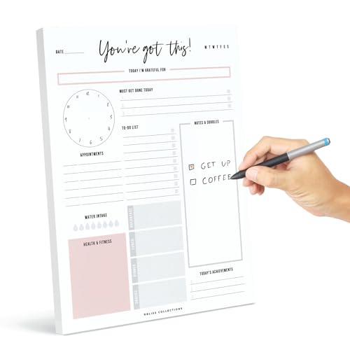 Undated Daily Planner with 50 Tear-Off Sheets