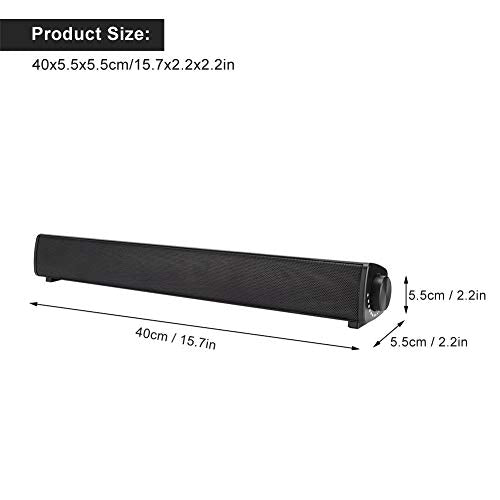 0 Computer Speaker, Desktop One-Button Sound Bar, External PC Music Player, Audio Equipment for Laptop with Blue LED Light Computer