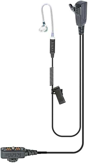 Split-Wire Push to Talk Earpiece with Noise Mic