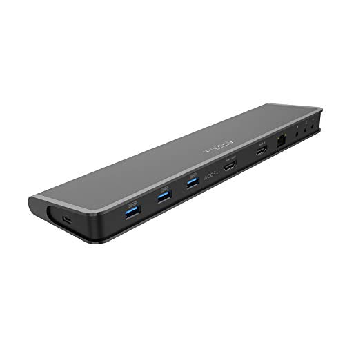 InstantView USB-C 4K Docking Station - 2 HDMI, 3x USB-A 3.1, Ethernet, Audio Ports Compatible with PC, macOS, Android, Chromebook, (K31G2-001B)