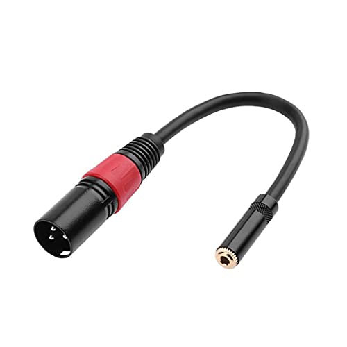 0.2m 3-pin Male Plug to 3.5mm 1/8-inch Female Stereo Audio Adapter Microphone Extension Cable
