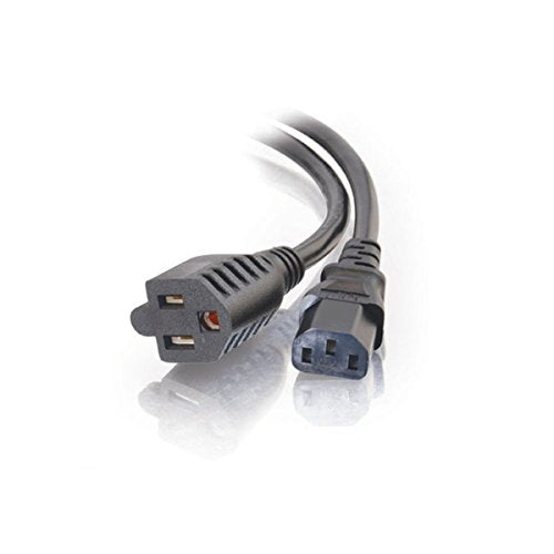 Power Cord, Power Splitter, Power Squid, 1 to 2 Splitter, 16 AWG, Black, 1.5 Feet (0.45 Meters), Cables to Go 29810