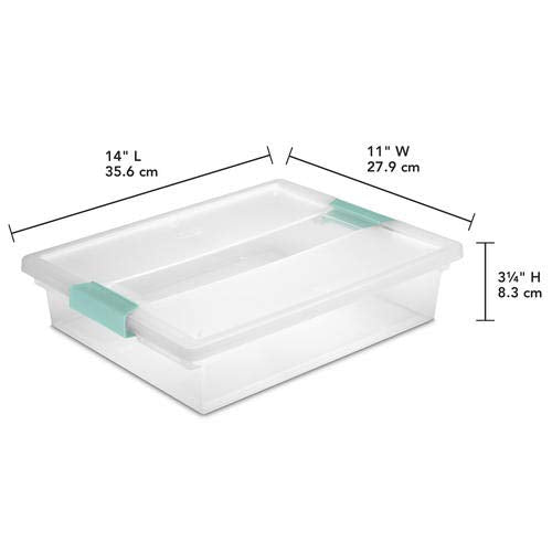 Large Clear Clip Box with Blue Latches, 2 Pack
