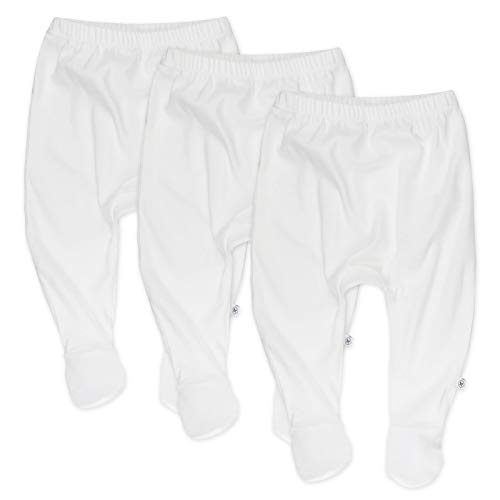 uni  baby 3-pack  Cotton Footed Harem Pants, Bright White,   US
