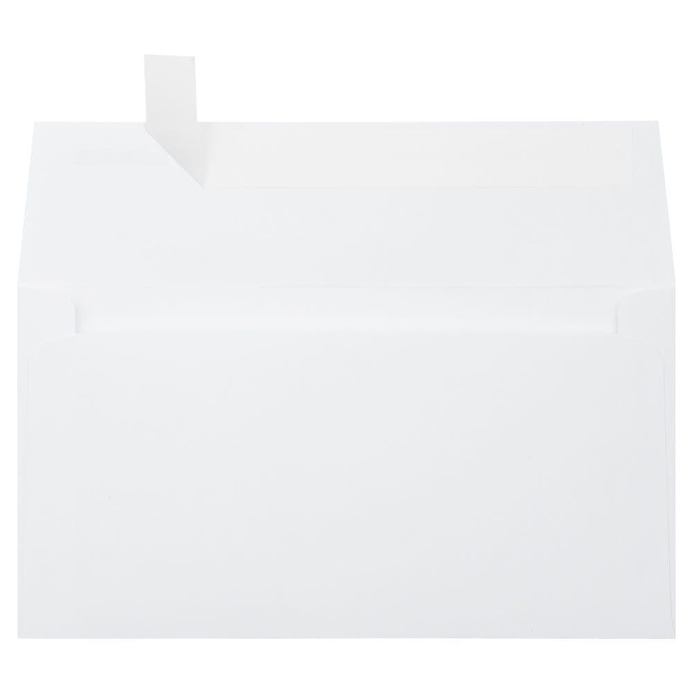 Bright White Photo Greeting Envelopes, 4 3/8" x 8 1/4", 50 Pack
