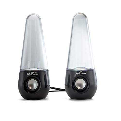 Bluetooth LED Water Multimedia Speakers in Black, (BFS-Shelf Speaker)