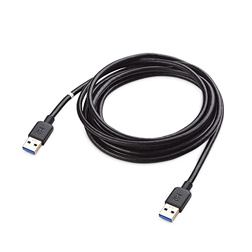 Long USB 3.0 Cable 10ft, USB to USB Cable/USB A to USB A Cable/Male to Male USB Cord/Double USB Cord in Black