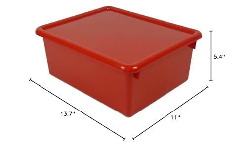 Red 5-inch Stowaway Letter Box with Lid