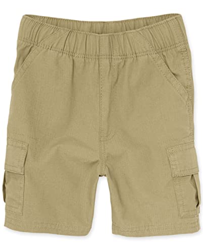 The Children s  Baby Boys and Toddler Boys Pull On Cargo Shorts, Flax, 9-12 MONTHS