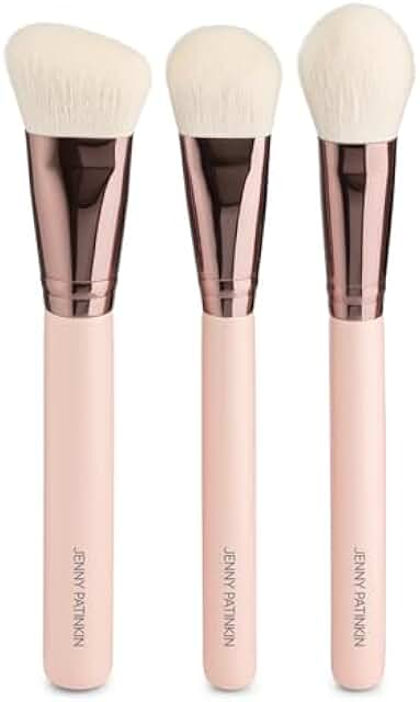 3-Piece Vegan Makeup Brush Set for Contouring and Highlighting