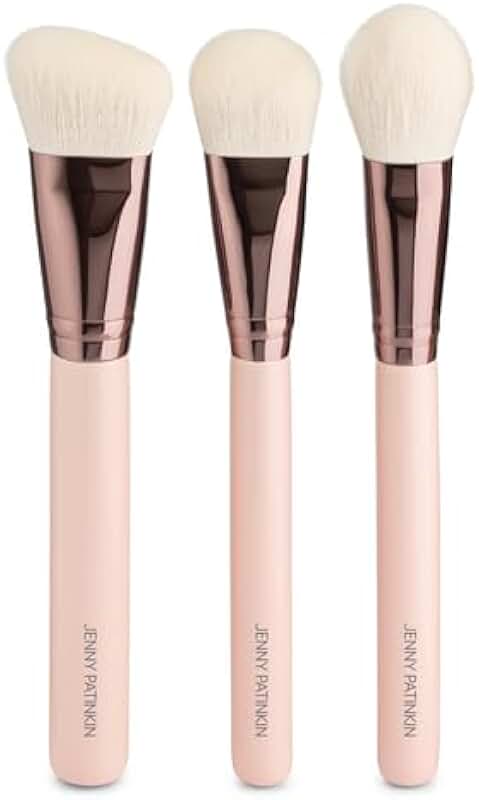 3-Piece Vegan Makeup Brush Set for Contouring and Highlighting