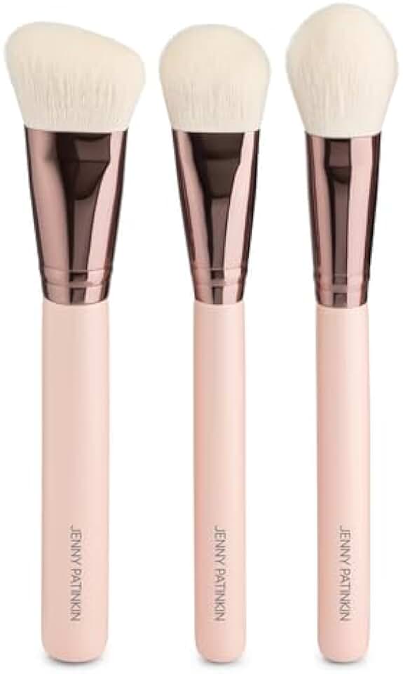 3-Piece Vegan Makeup Brush Set for Contouring and Highlighting