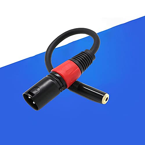 0.2m 3-pin Male Plug to 3.5mm 1/8-inch Female Stereo Audio Adapter Microphone Extension Cable