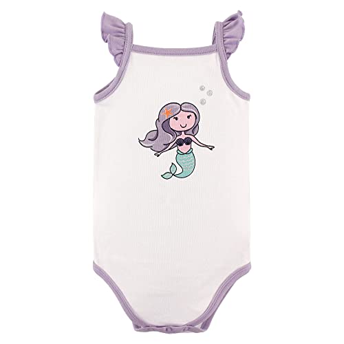 Uni   Cotton Sleeveless Bodysuits Mermaid, 0-3 Months