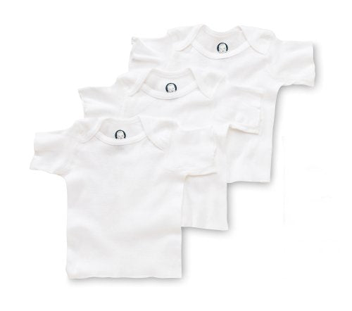 Brand 3 Pack White Pullon Short Sleeve Shirt, 0-3 Months
