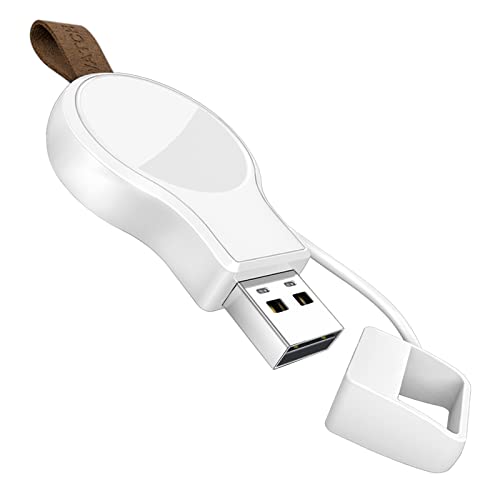 Charger for Apple Watch Portable iWatch USB Wireless Charger, Travel Cordless Charger with Light Weight Magnetic Quick Charge for Apple Watch Series 8 7 SE 6 5 4 3 2 1 (White)