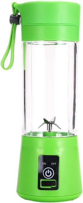 MODAIO-Portable Mini Juicer Blender for Milk Shakes, Fruit Juice and Smoothies, Six 3D Blades Ice Crushing Rechargeable with USB, 13oz (Green)